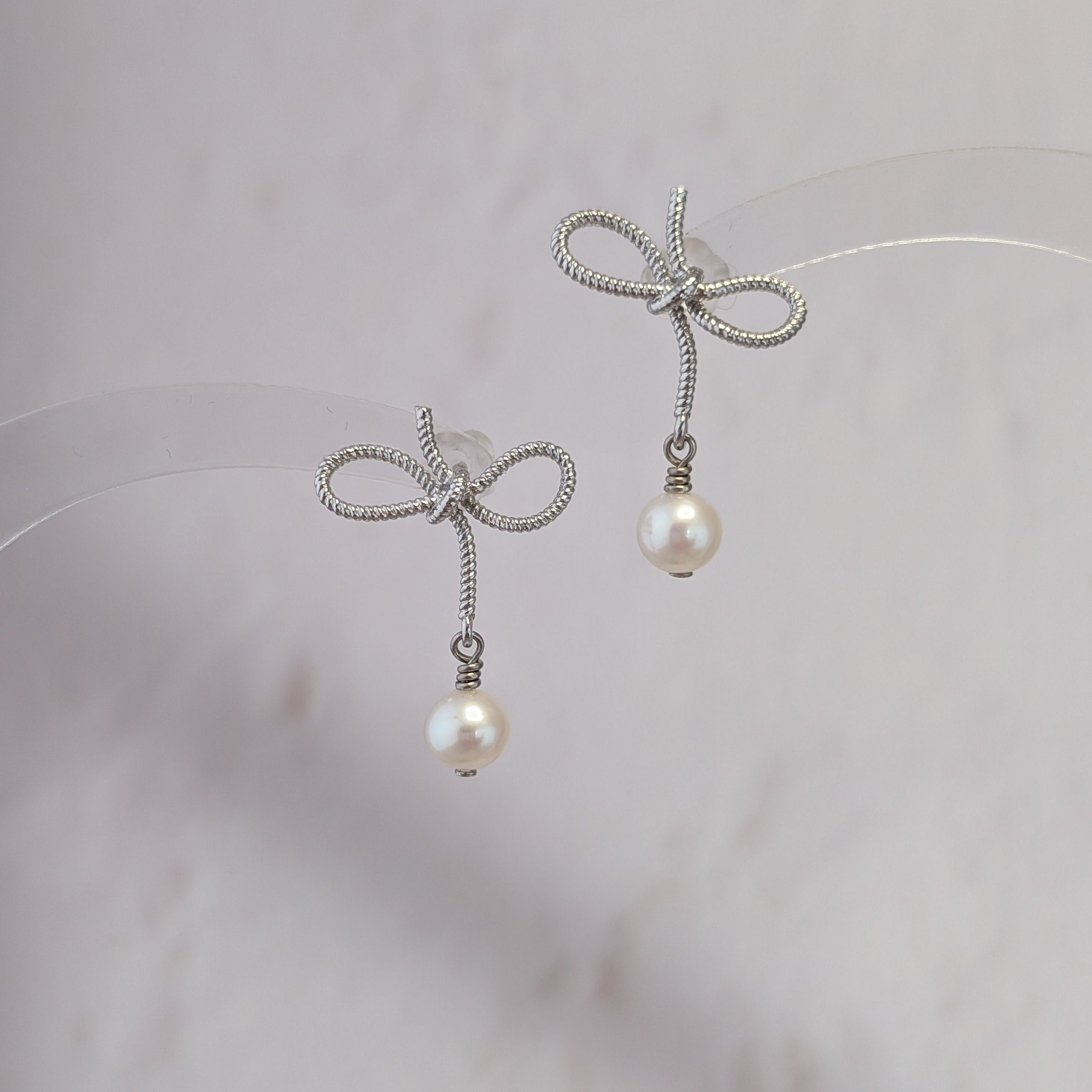 Petit Bow Drop Earrings