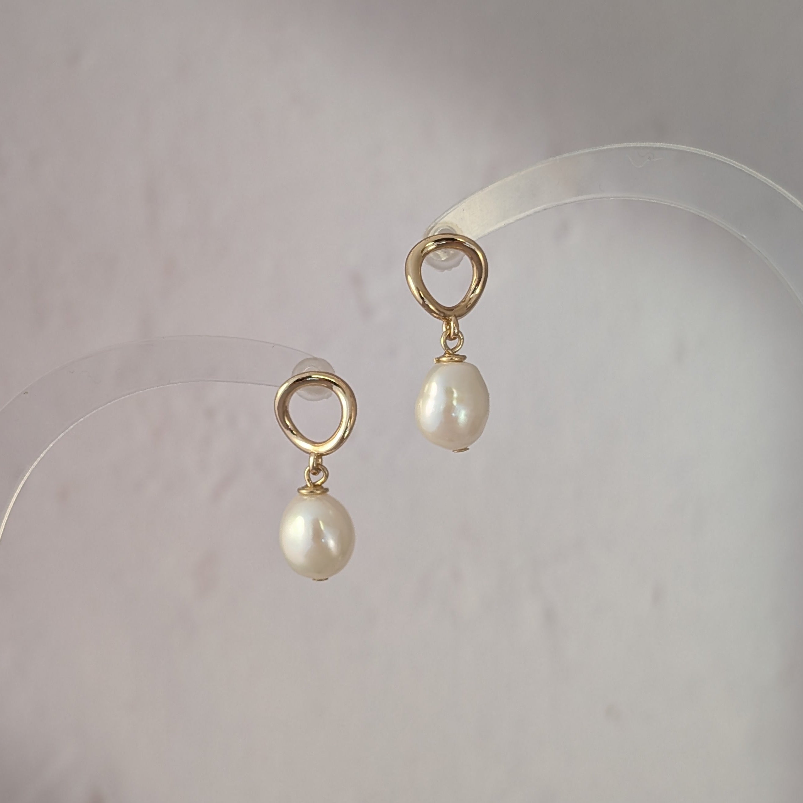 Chelsea Drop Earrings, 6mm Freshwater Pearls