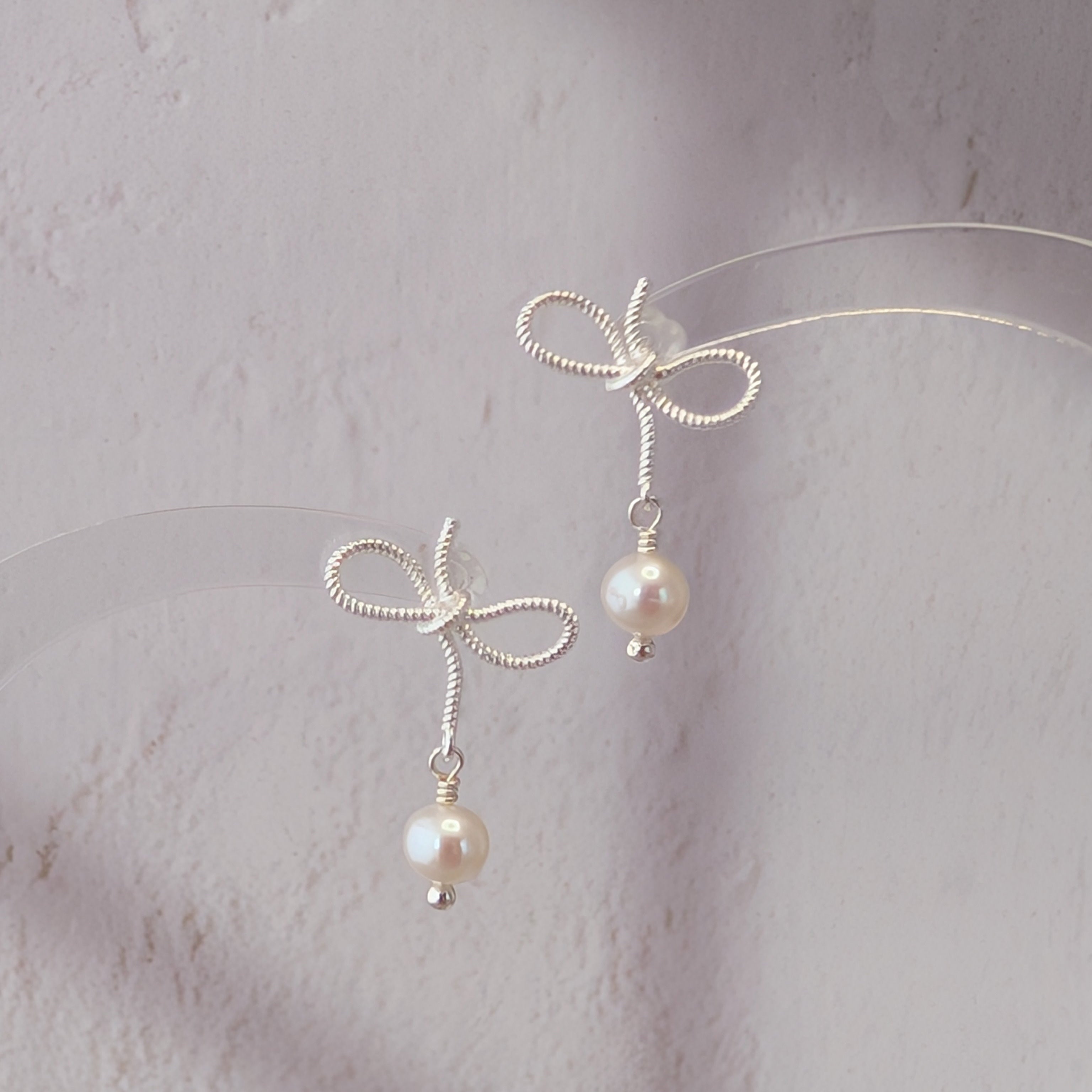 Petit Bow Drop Earrings