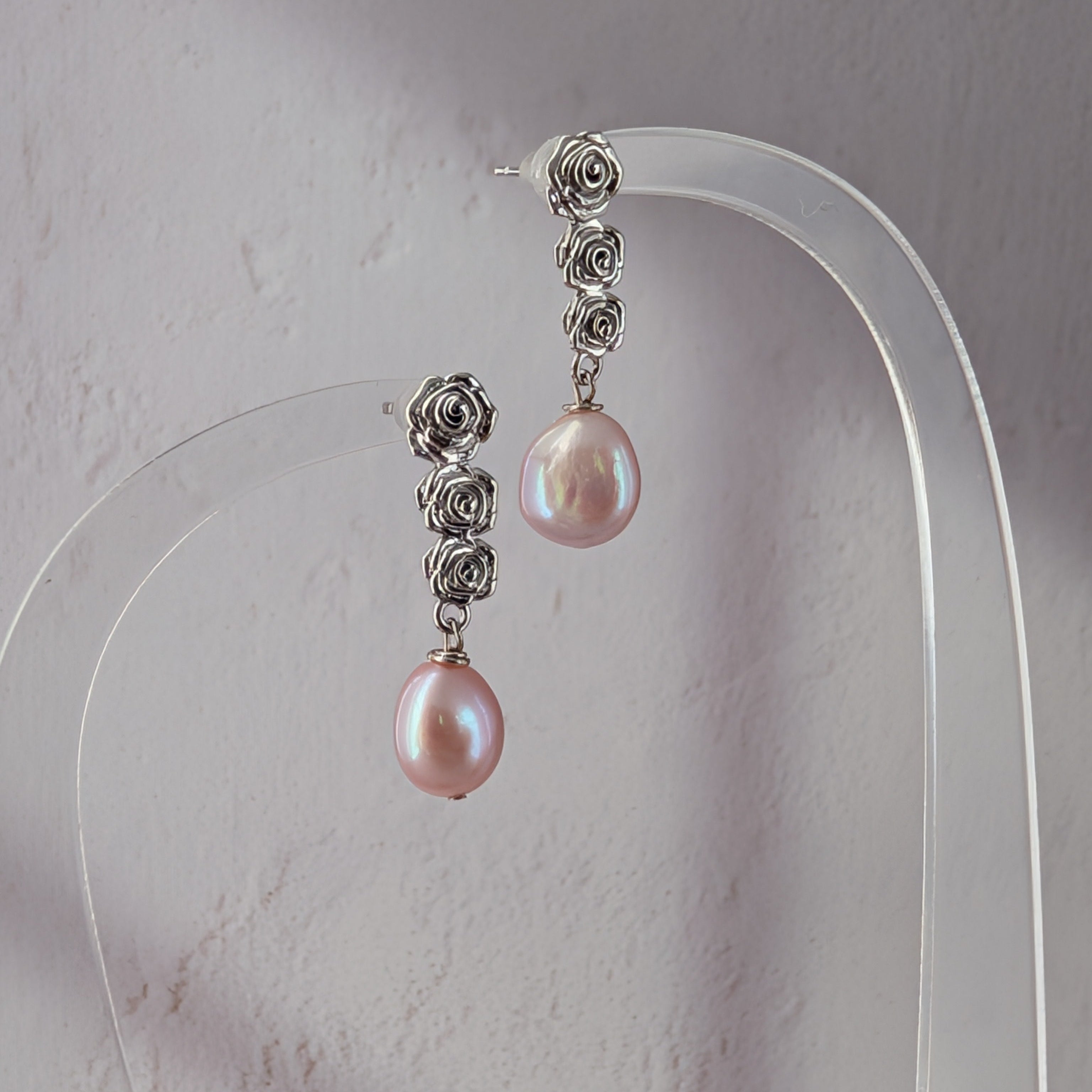 Rosette Trio Earrings - Autumn Tones